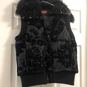 Black Vest Velvet Paisley Accents